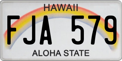 HI license plate FJA579