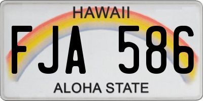 HI license plate FJA586