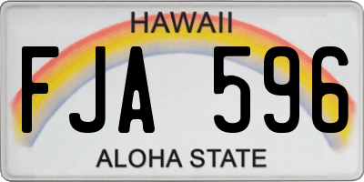 HI license plate FJA596