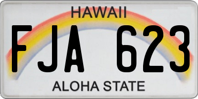 HI license plate FJA623