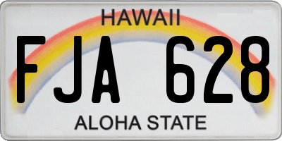 HI license plate FJA628