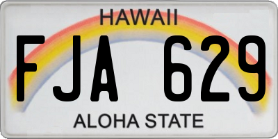HI license plate FJA629