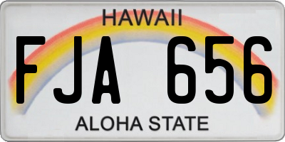 HI license plate FJA656