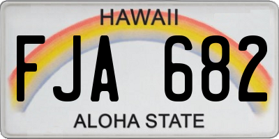 HI license plate FJA682