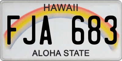 HI license plate FJA683