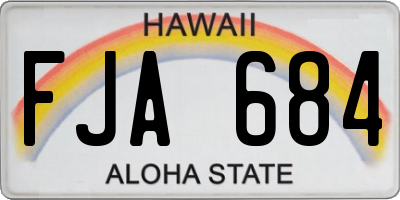 HI license plate FJA684