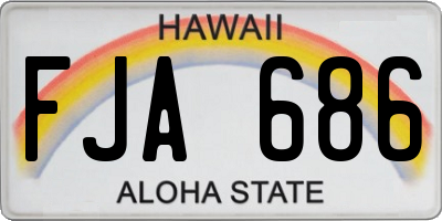 HI license plate FJA686