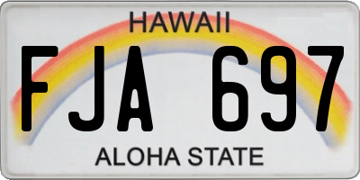 HI license plate FJA697