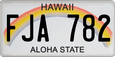 HI license plate FJA782