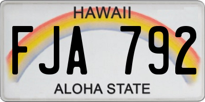 HI license plate FJA792
