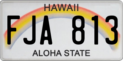 HI license plate FJA813