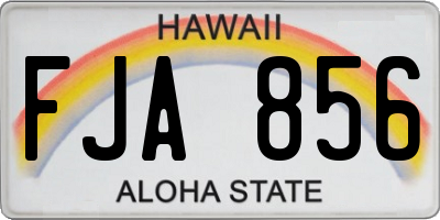 HI license plate FJA856