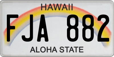 HI license plate FJA882