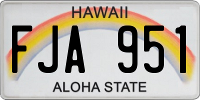 HI license plate FJA951