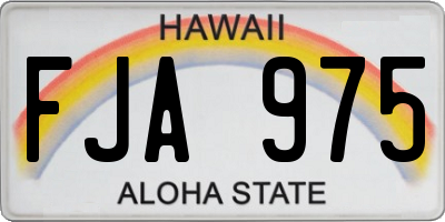 HI license plate FJA975