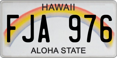 HI license plate FJA976
