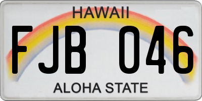 HI license plate FJB046