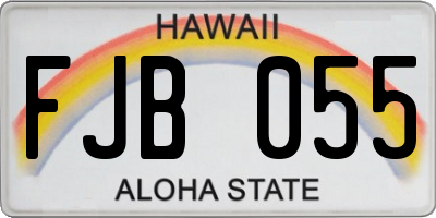 HI license plate FJB055