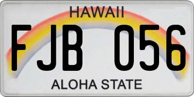 HI license plate FJB056