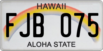 HI license plate FJB075
