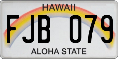 HI license plate FJB079