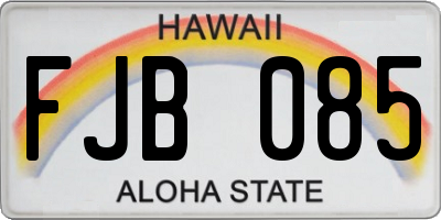 HI license plate FJB085