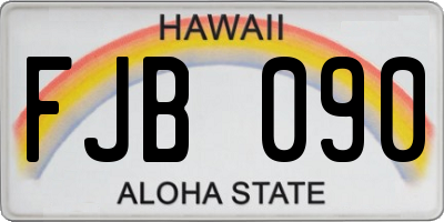 HI license plate FJB090