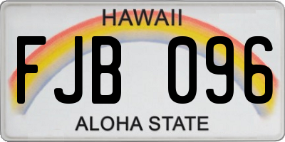 HI license plate FJB096