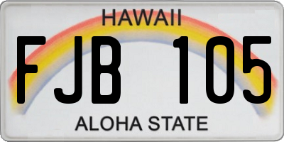 HI license plate FJB105