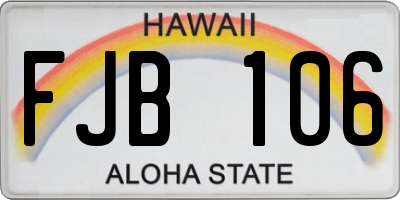 HI license plate FJB106