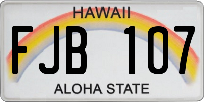 HI license plate FJB107