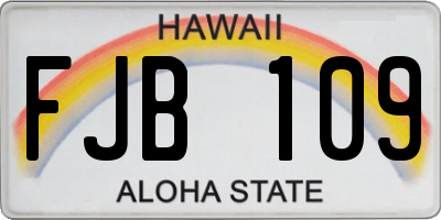 HI license plate FJB109