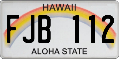 HI license plate FJB112