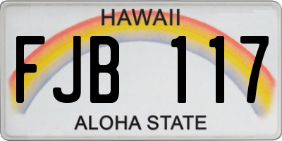 HI license plate FJB117