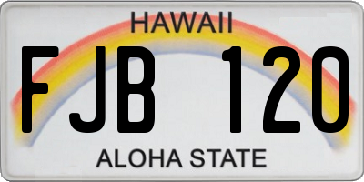 HI license plate FJB120