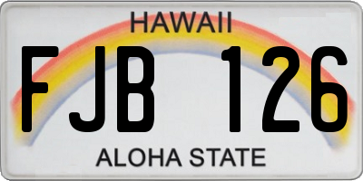 HI license plate FJB126