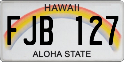 HI license plate FJB127