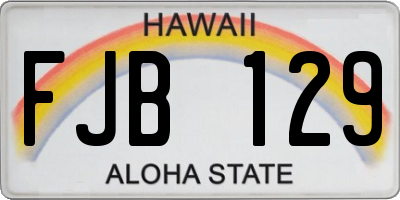 HI license plate FJB129