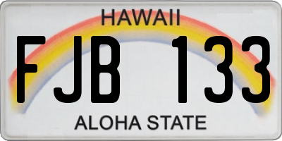 HI license plate FJB133
