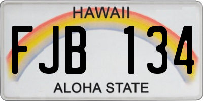 HI license plate FJB134