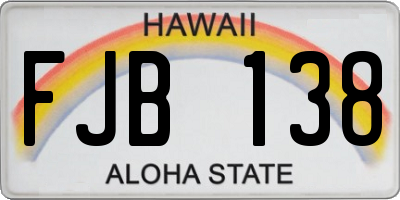 HI license plate FJB138