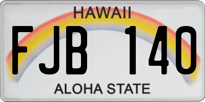 HI license plate FJB140