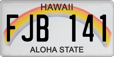 HI license plate FJB141