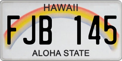 HI license plate FJB145