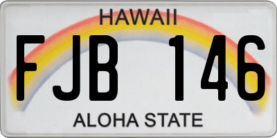 HI license plate FJB146
