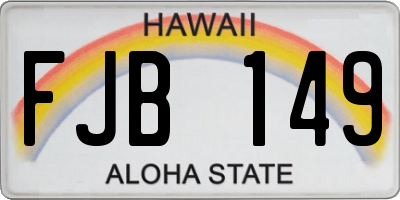 HI license plate FJB149
