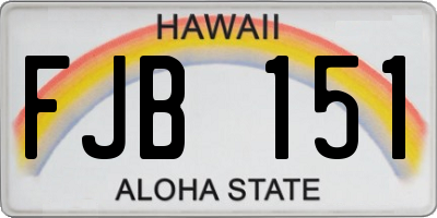 HI license plate FJB151
