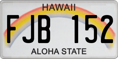 HI license plate FJB152