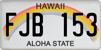 HI license plate FJB153