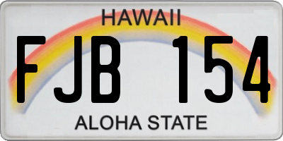 HI license plate FJB154